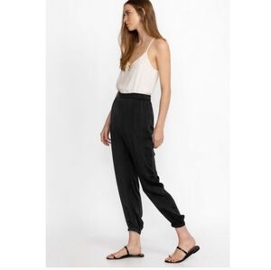 Johnny Was Khay Viscose Black Cargo Jogger Pants